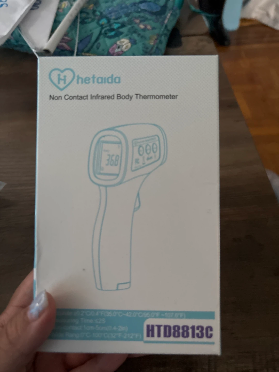 Hetaida Non-Contact Infrared Forehead Thermometer HTD8813C⚽️
