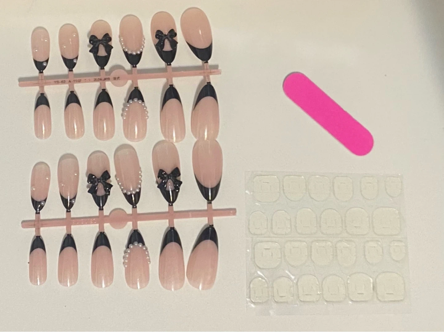 Press On Nails with Bows and Pearls - photo 2