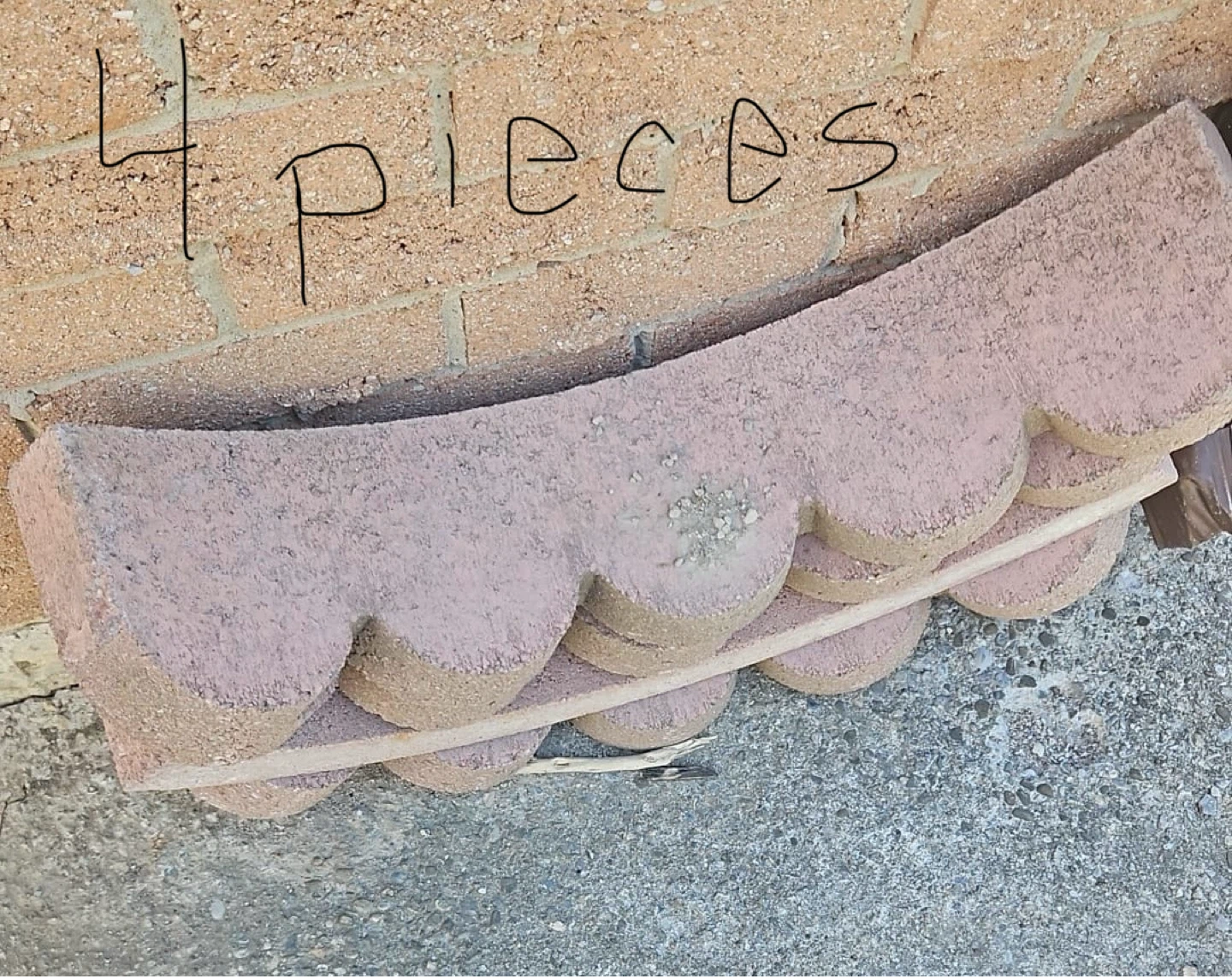 4 Decorative Stone Border Pieces