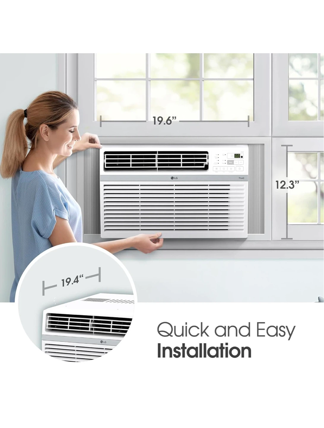 LG 10,000 BTU Smart Wi-Fi Enabled Air Conditioner - photo 3