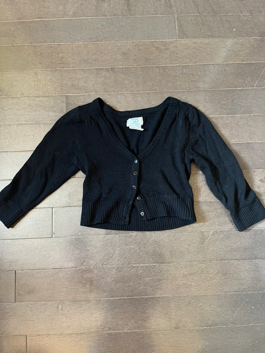 Vintage cropped black cardigan