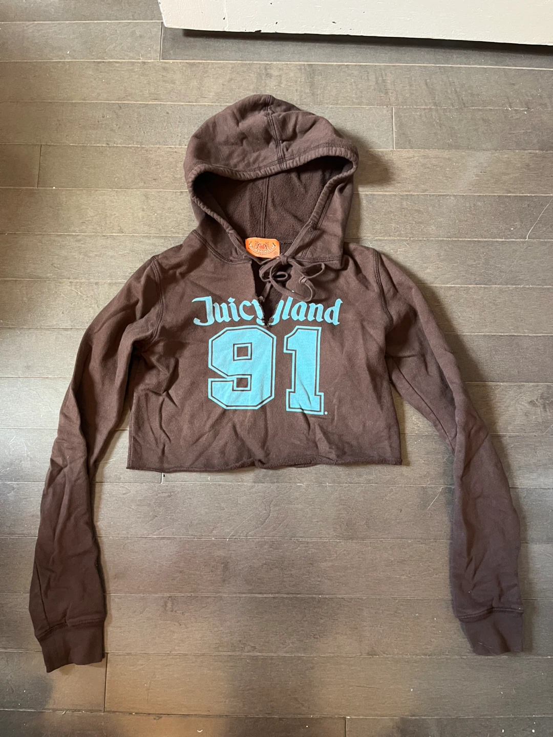 Juicy Couture cropped brown hoodie