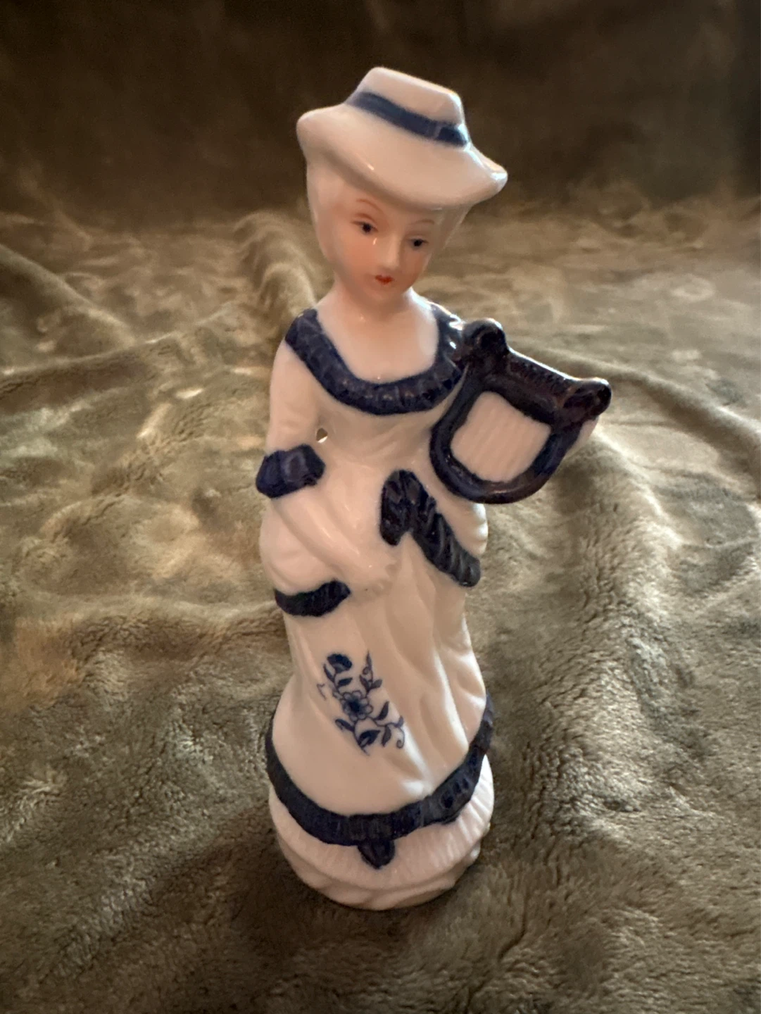 Vintage Porcelain Figurine - Woman with Lyre
