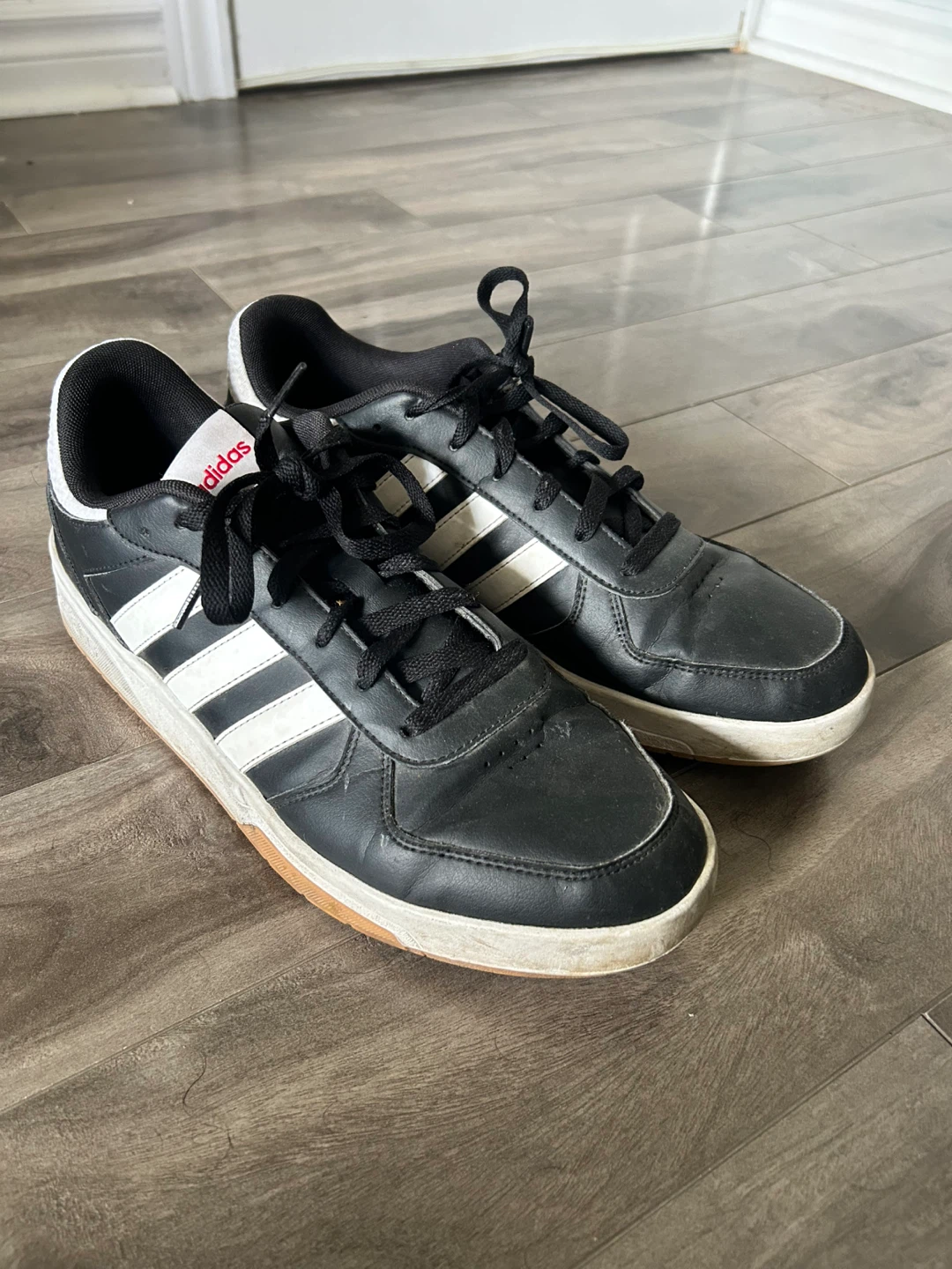 Adidas Men's Black & White Sneakers