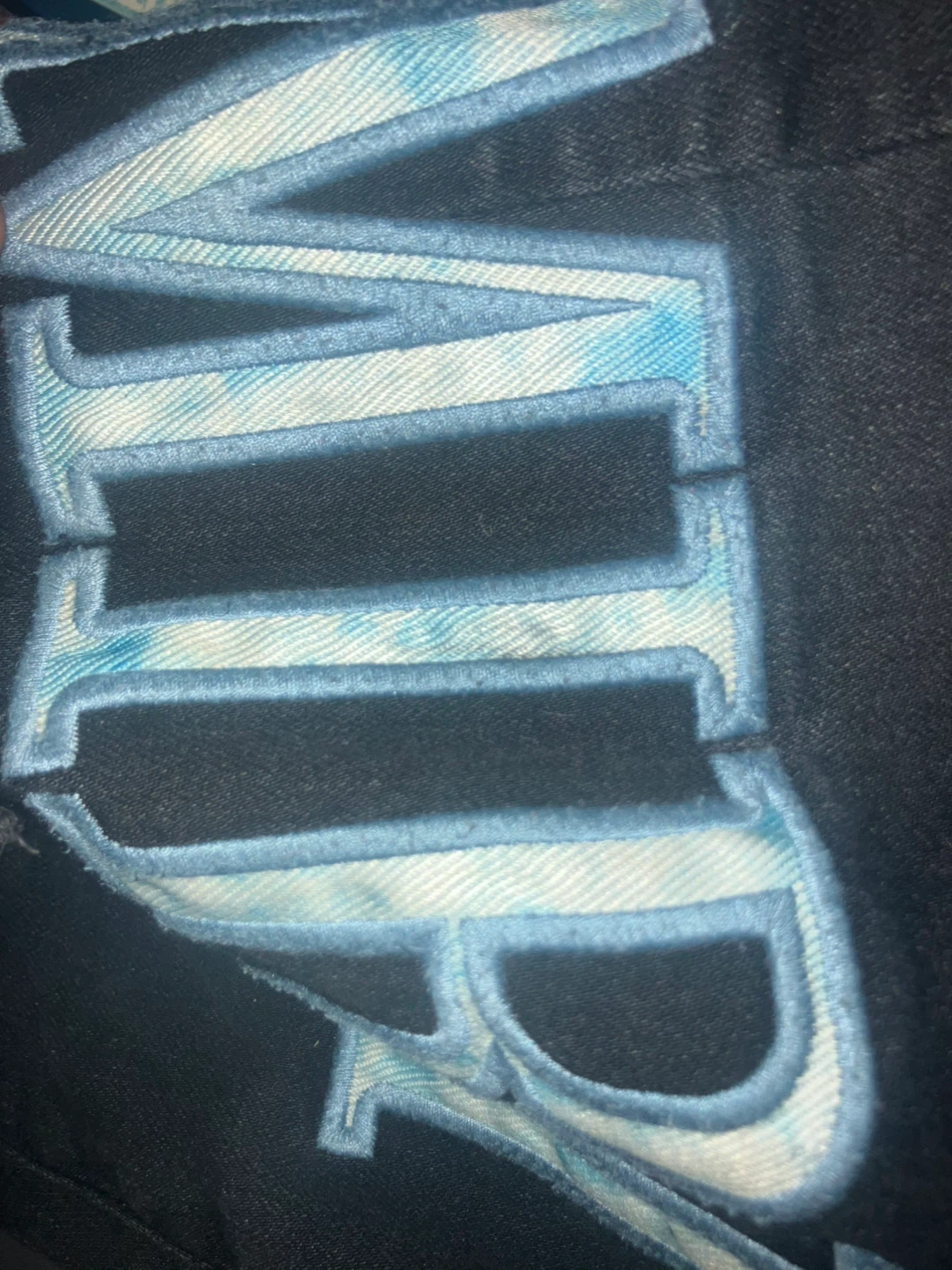 AMIRI Black Jeans with Tie-Dye Detail - photo 3