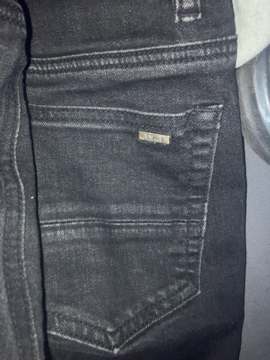 AMIRI Black Jeans with Tie-Dye Detail - photo 5