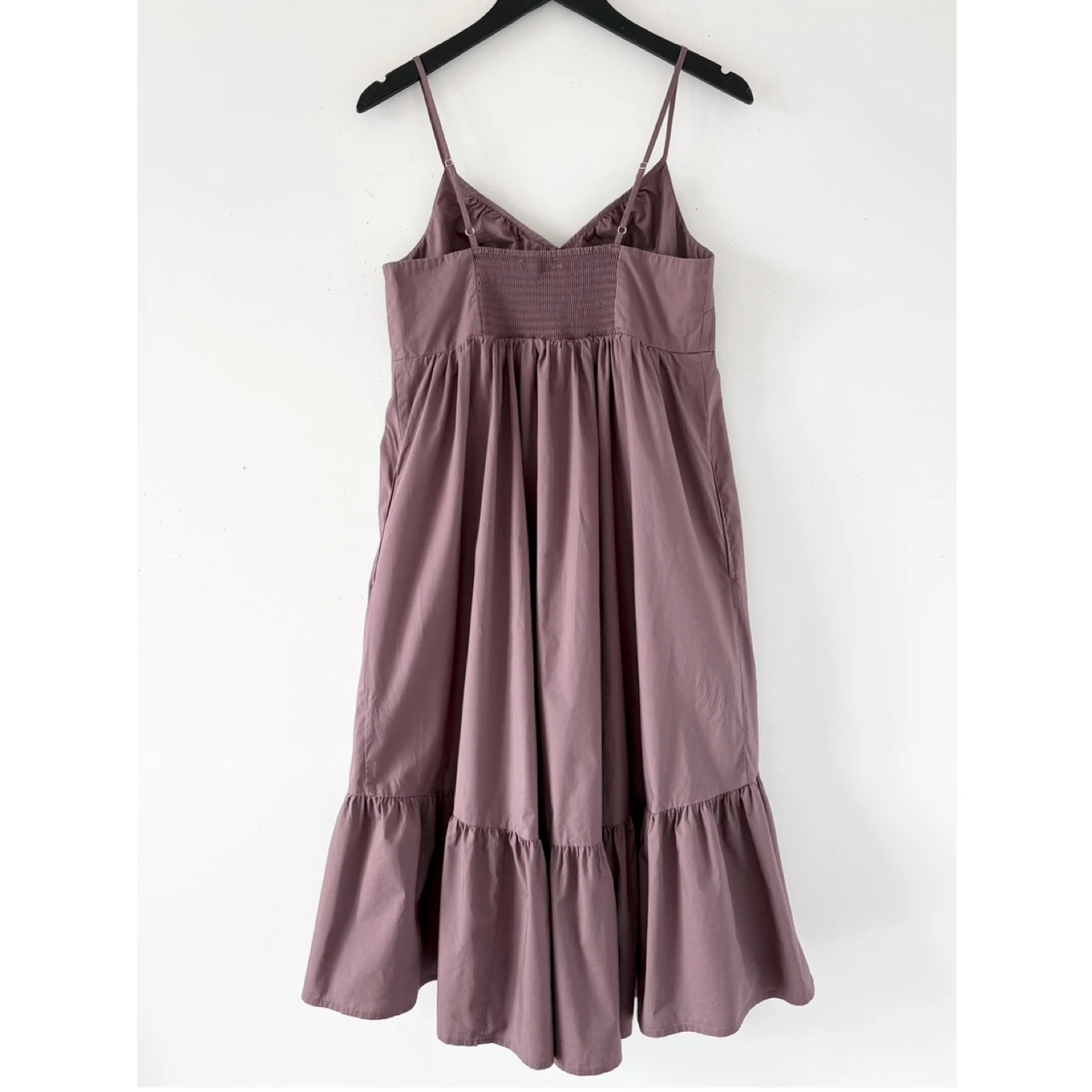 Gap 100% Cotton Deep V-Neck Cami Tiered Dress - photo 2