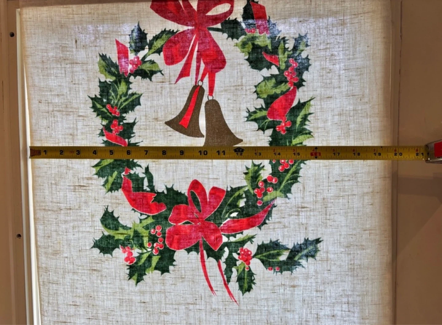 ⚽️Vintage Christmas Pure Irish Linen Wall Hanging - photo 5