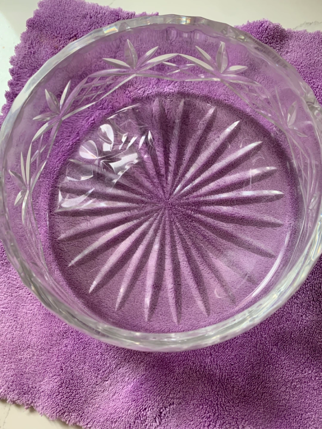 Crystal Glass Serving Bowl