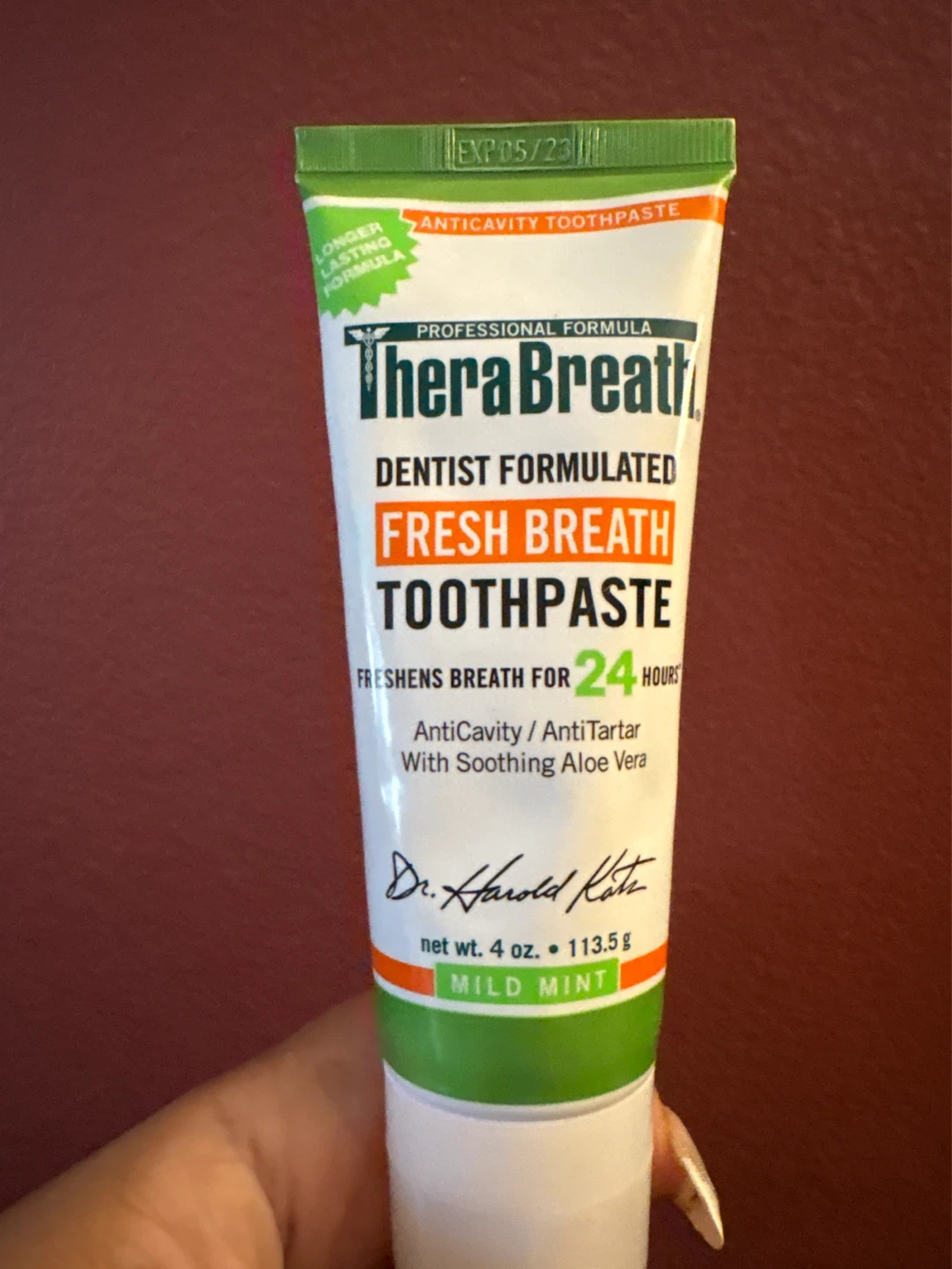 ⚽️ TheraBreath Fresh Breath Toothpaste Mild Mint 4 oz - photo 4