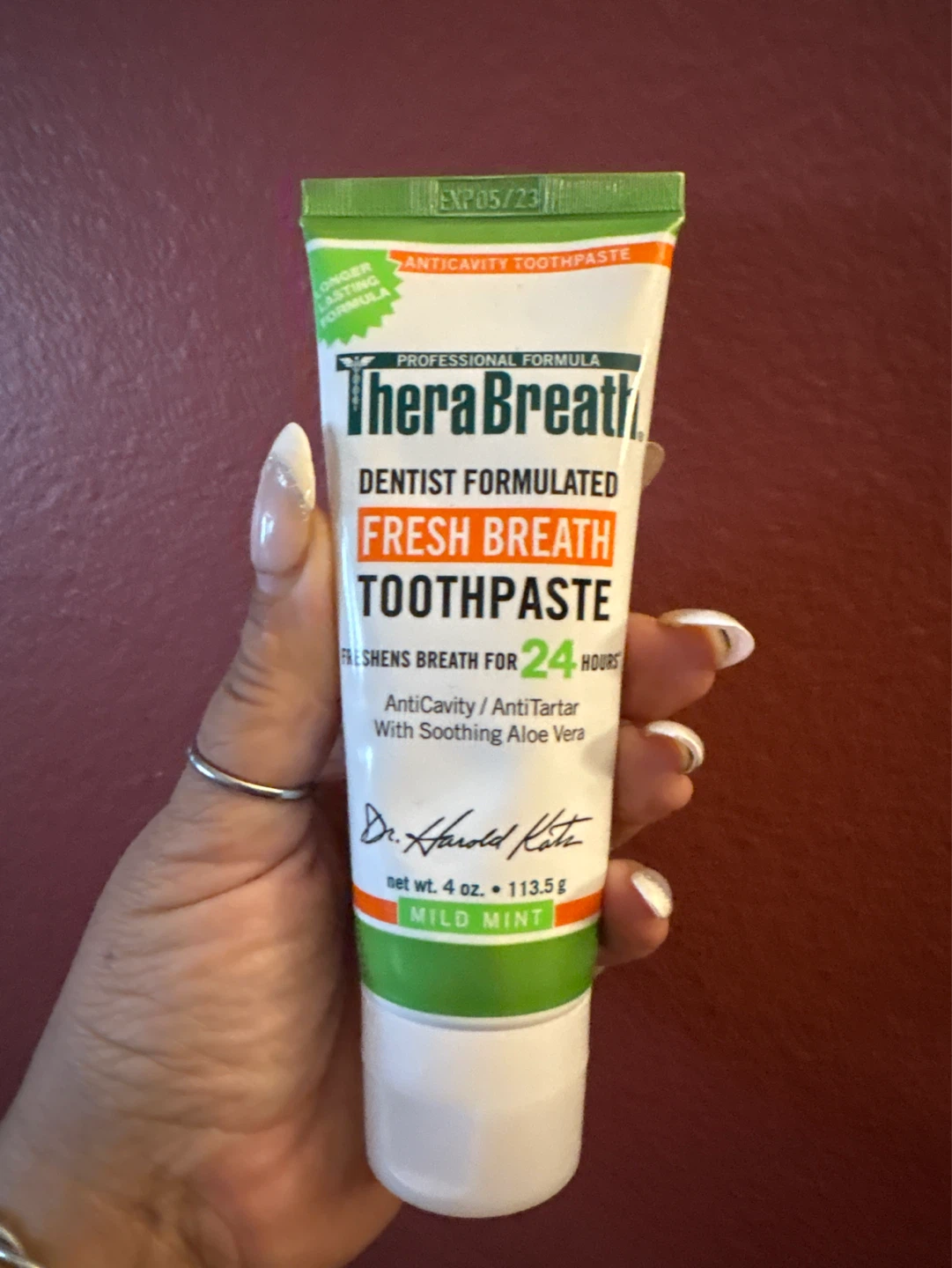 ⚽️ TheraBreath Fresh Breath Toothpaste Mild Mint 4 oz