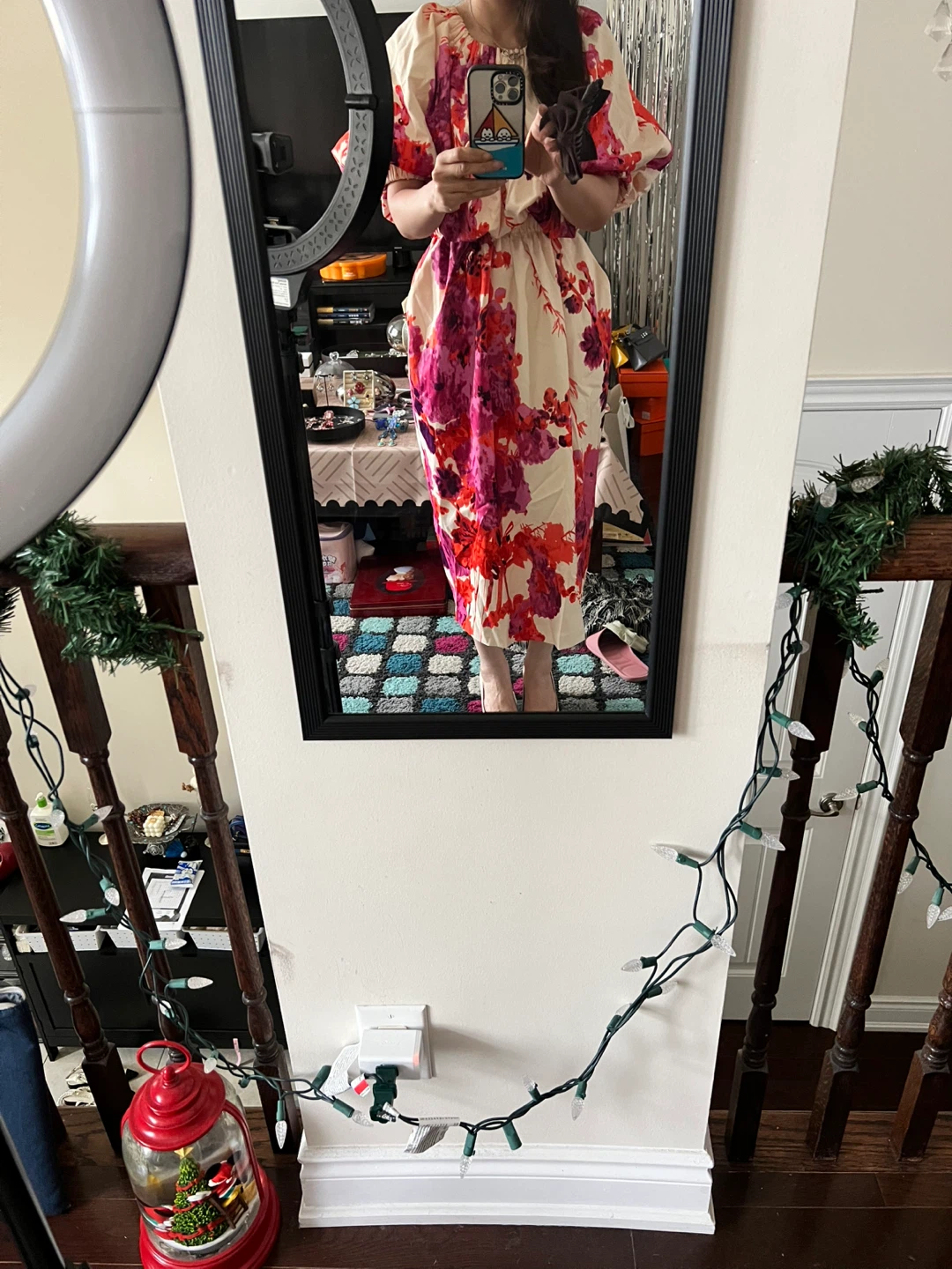 Floral Maxi Dress with Puff Sleeves - photo 5