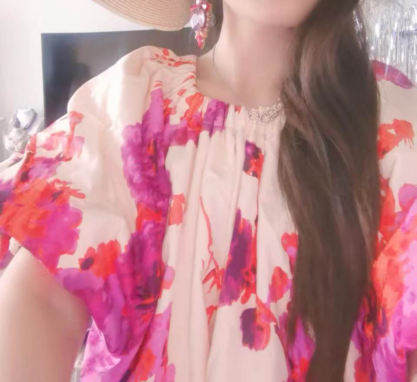 Floral Maxi Dress with Puff Sleeves - photo 2