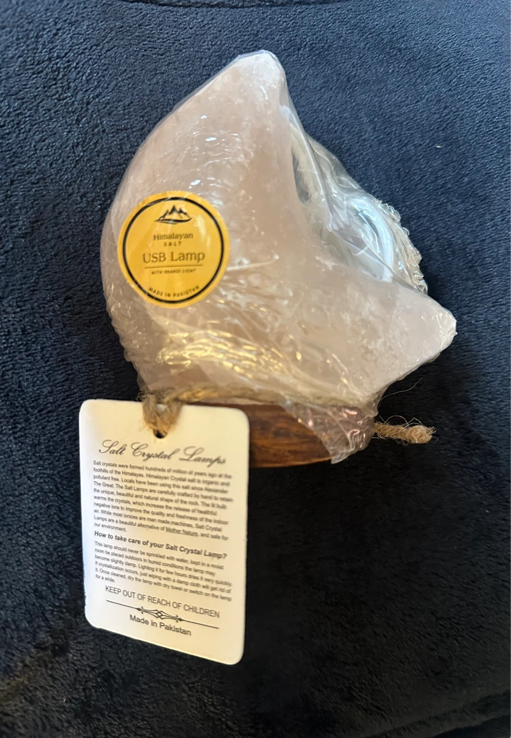 Small Himalayan Orange Light Moon USB Salt Lamp ⚽️ - photo 2