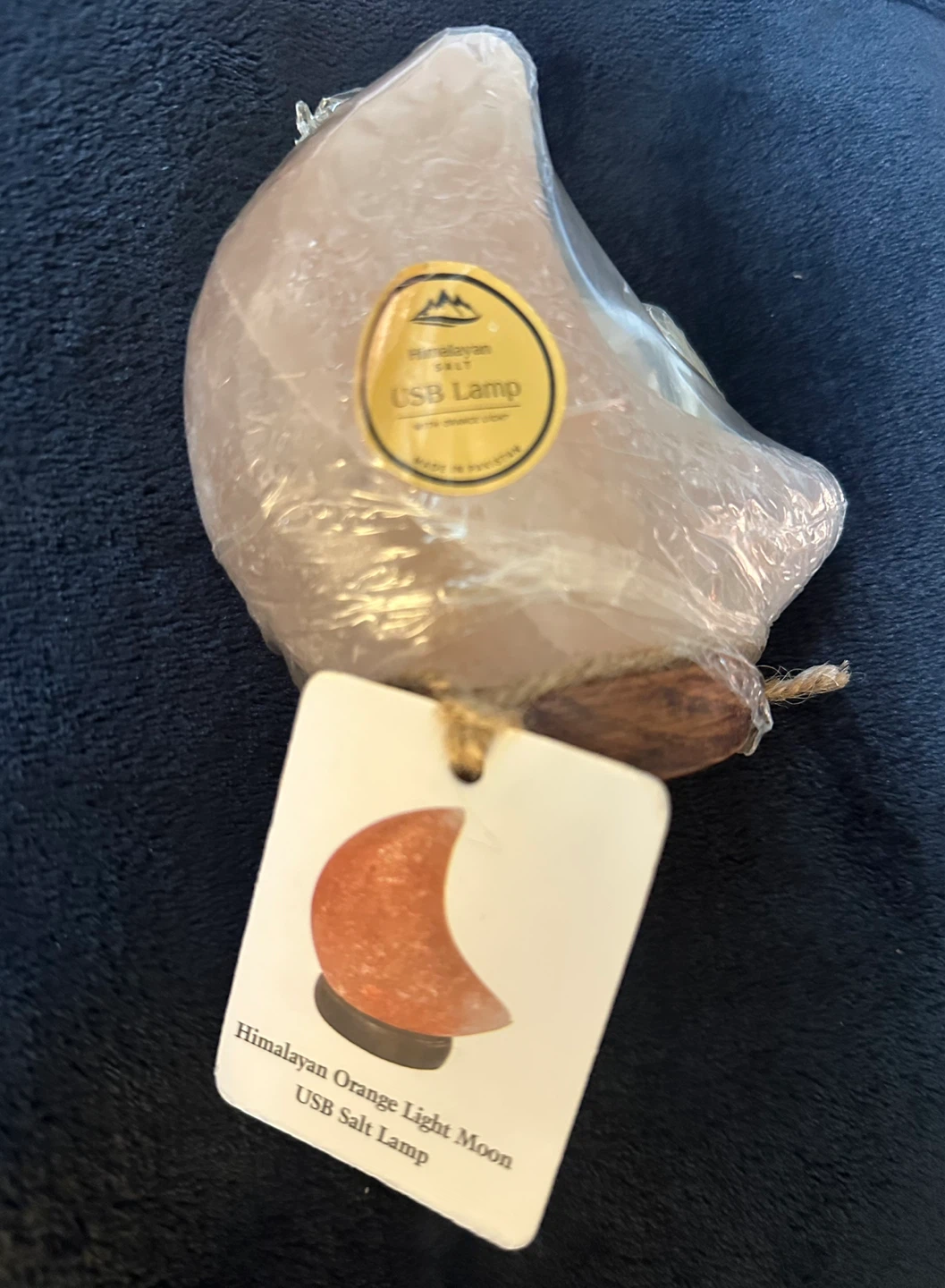 Small Himalayan Orange Light Moon USB Salt Lamp ⚽️