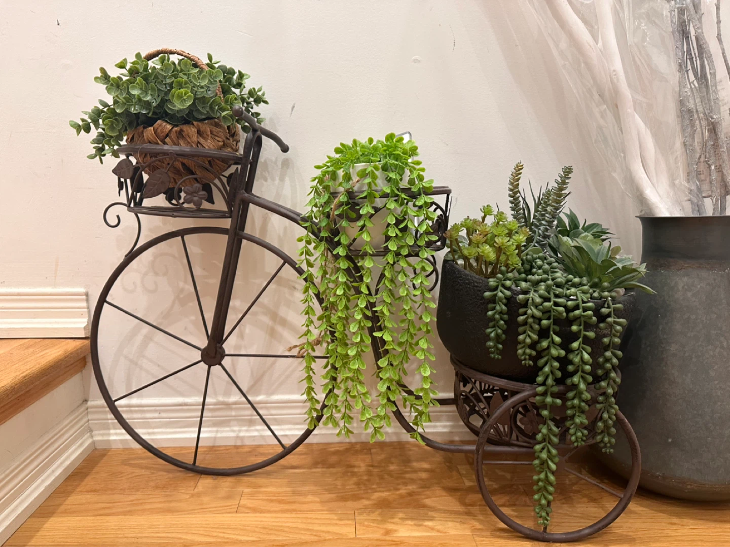Decorative Metal Bicycle Planter Stand - photo 2