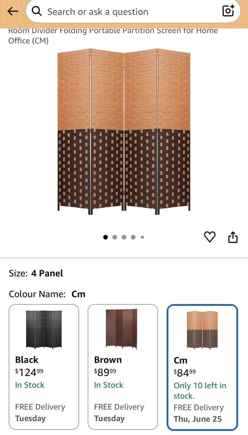 ⚽️Room Divider Folding Partition Screen - 4 Panel - photo 3