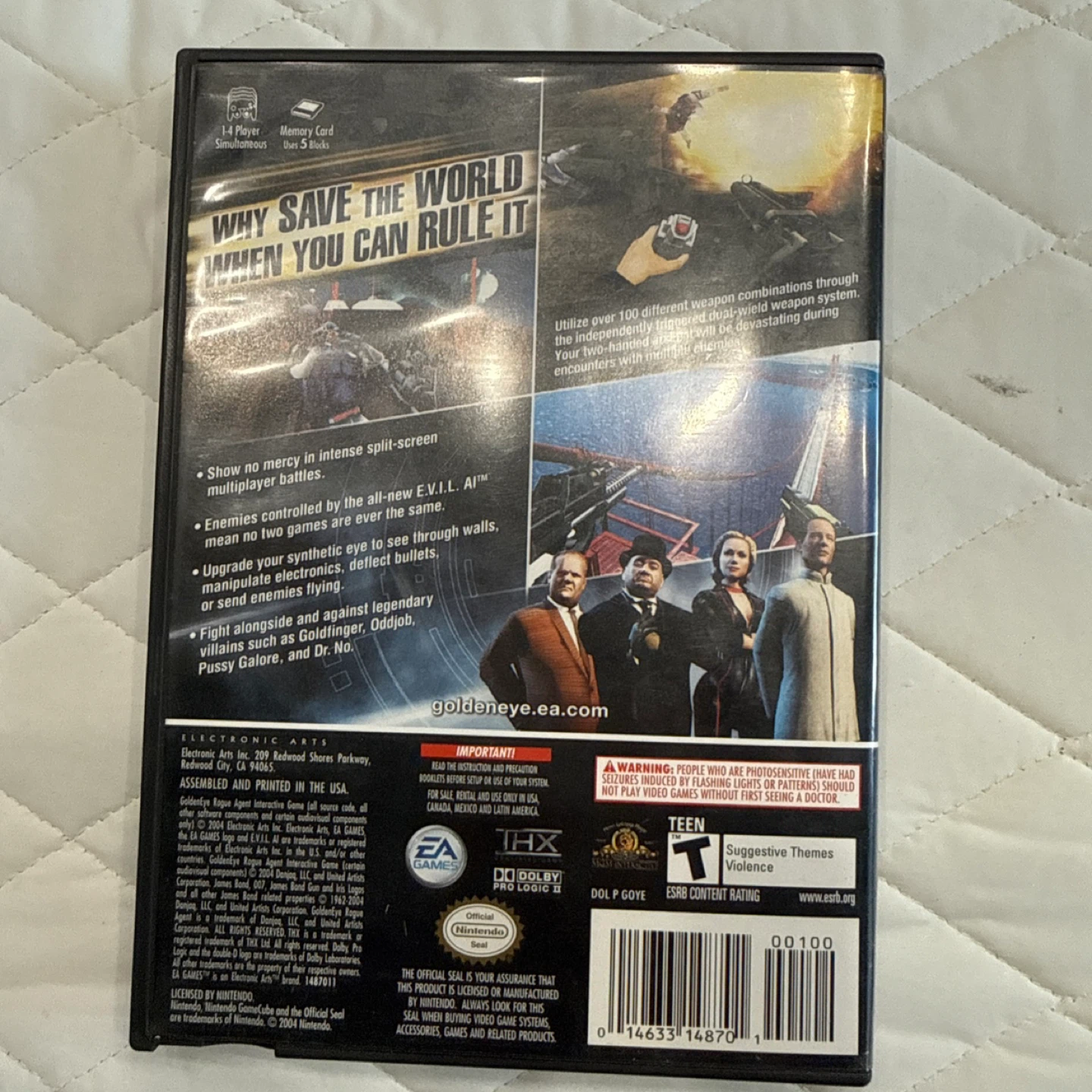 Nintendo GameCube GoldenEye Rogue Agent Game - photo 4