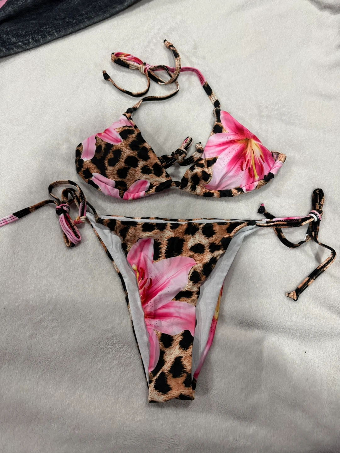 Women's Bikini Set - Floral & Leopard Print