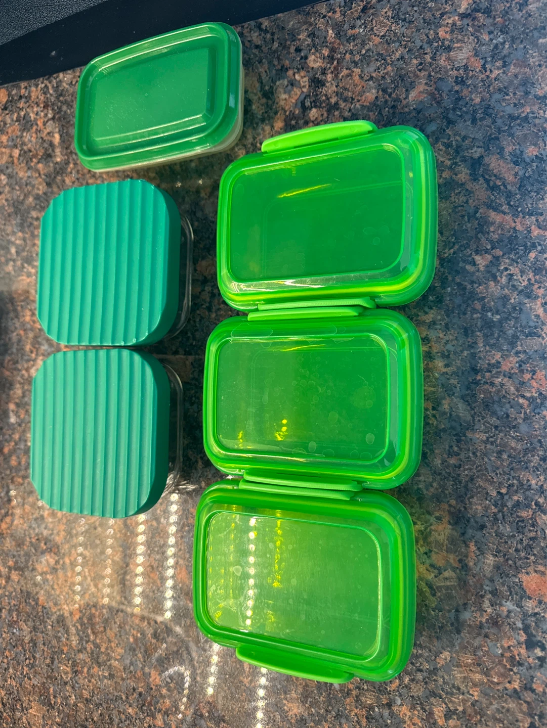 Set of 4 Small Green Food Storage Containers