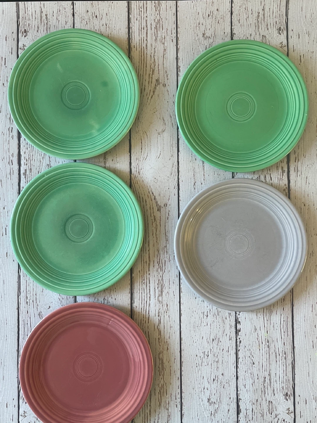 Five, Truly Vintage Fiesta Ware Plates