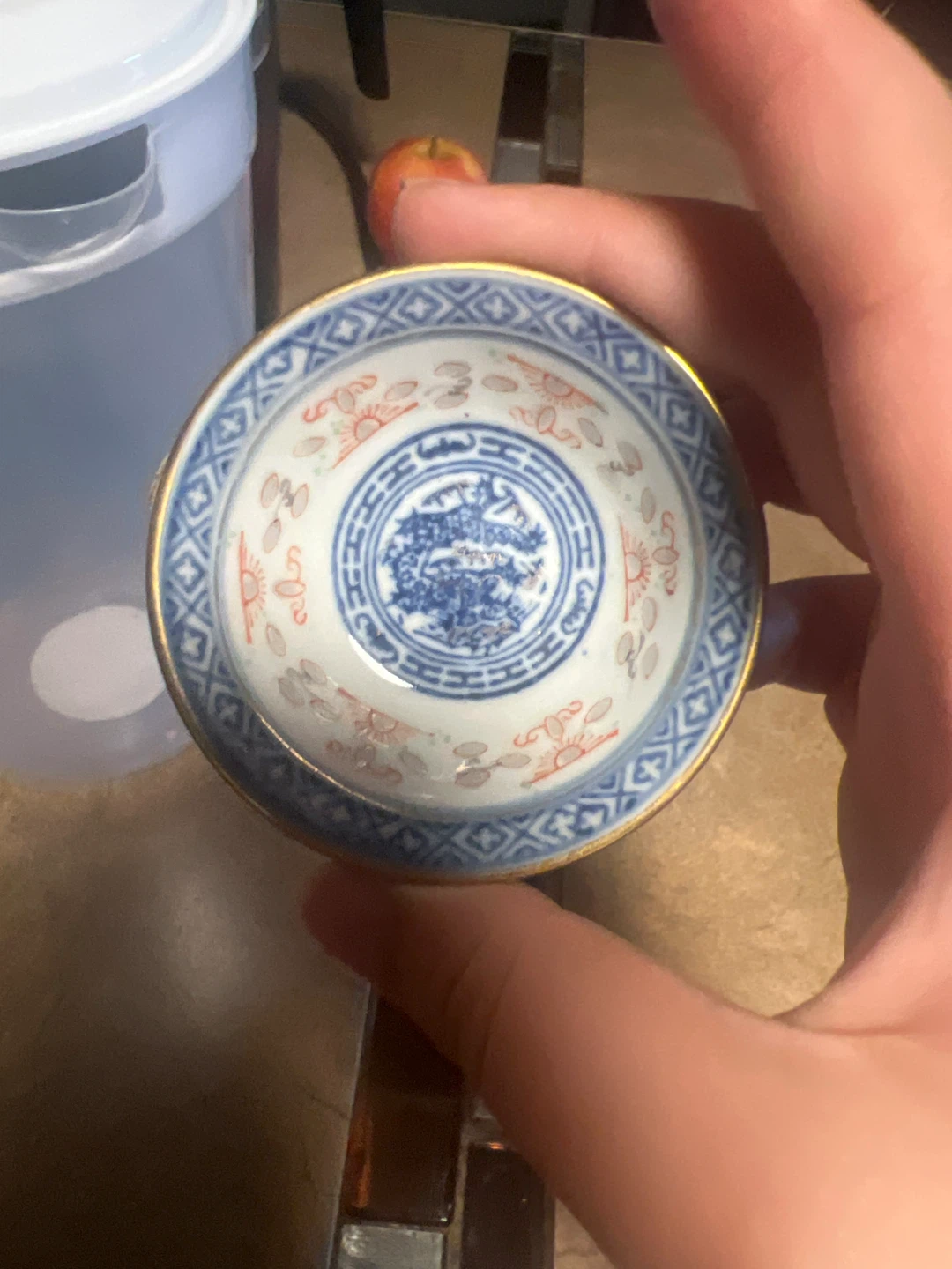 Vintage Blue and White Dragon Small Bowl ⚽