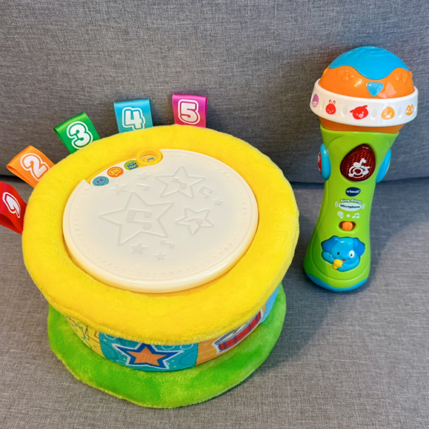 VTech Sing Along Microphone & Leapfrog Numbers Drum