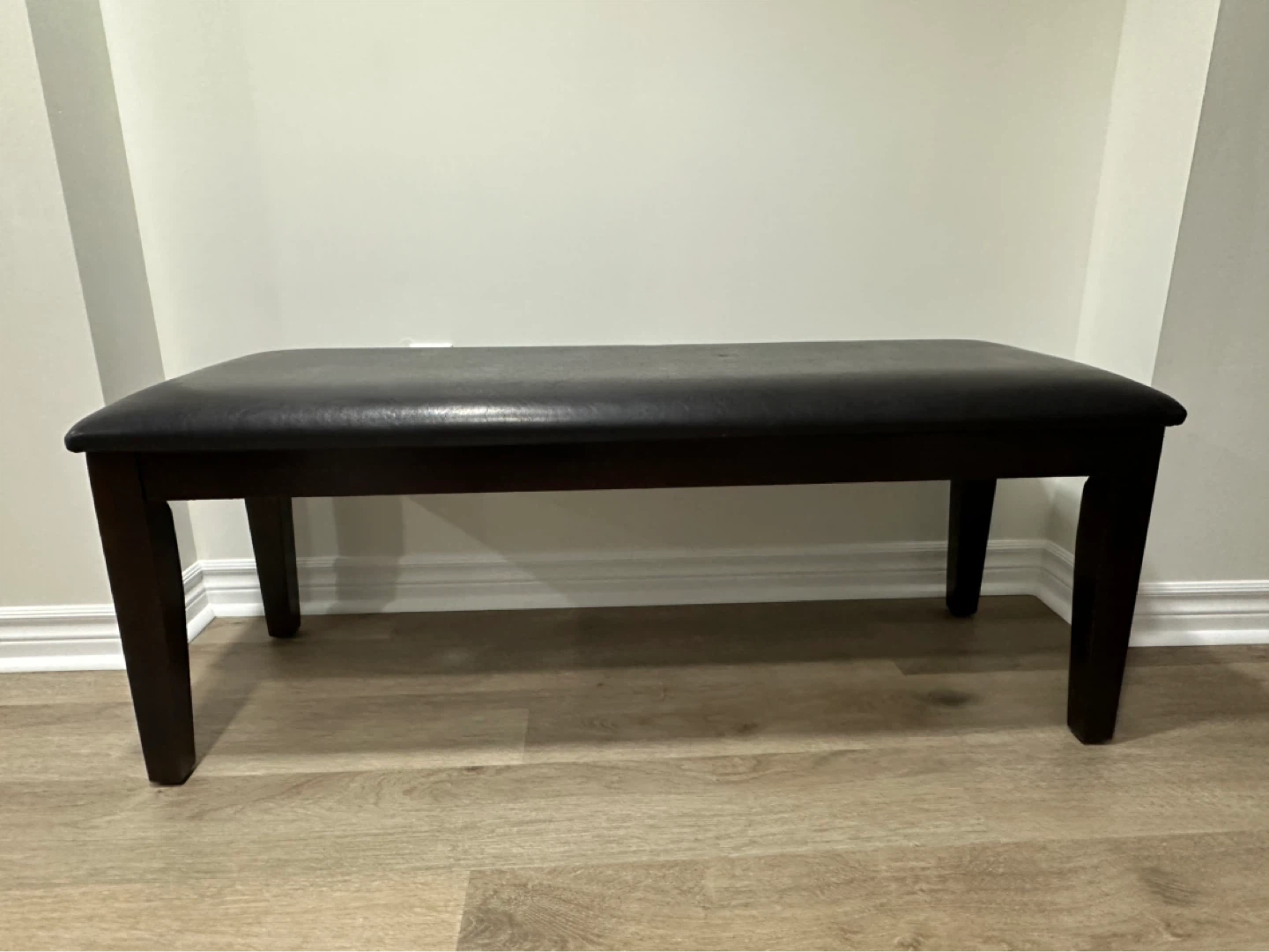 Dark Brown Padded Bench