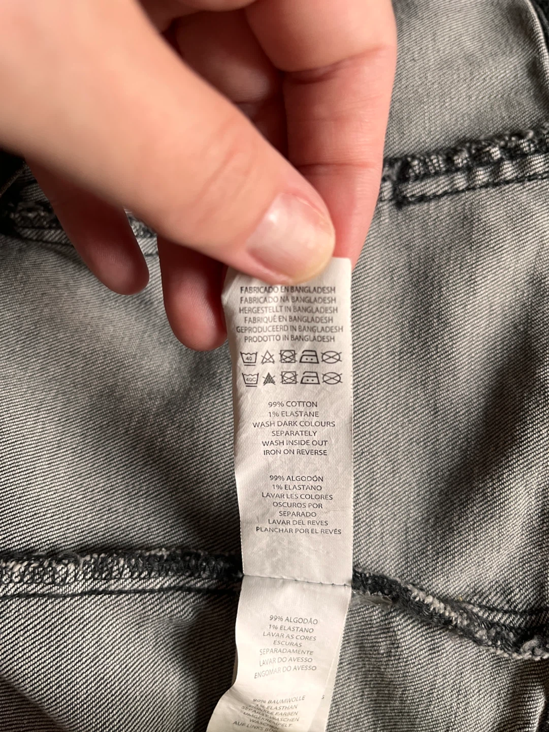 Woman grey denim jacket, size 10 - photo 5