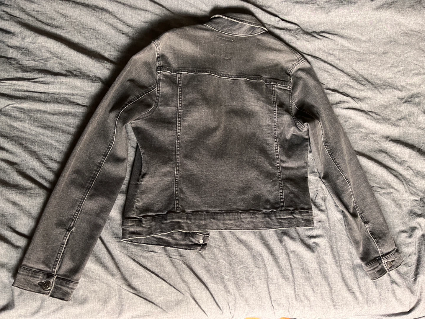Woman grey denim jacket, size 10 - photo 2