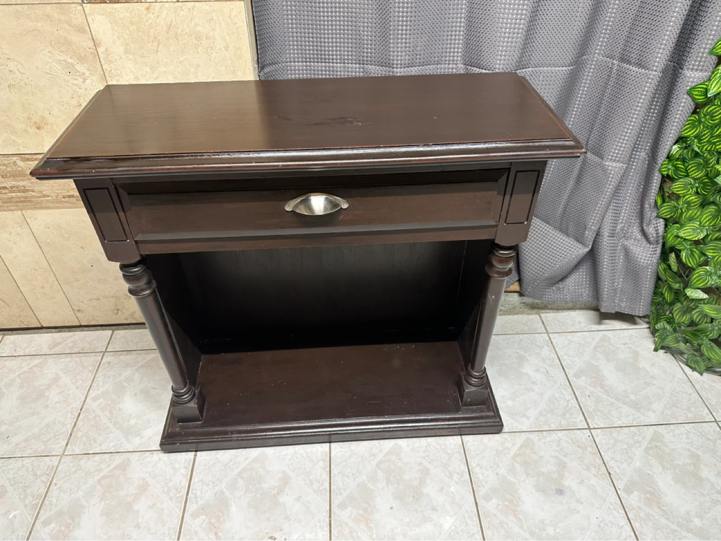 Vintage Dark Wood Nightstand / Side Table – Great Condition