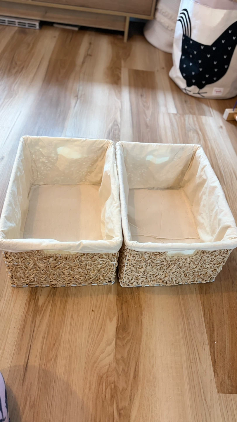 Set of 2 Woven Storage Baskets
