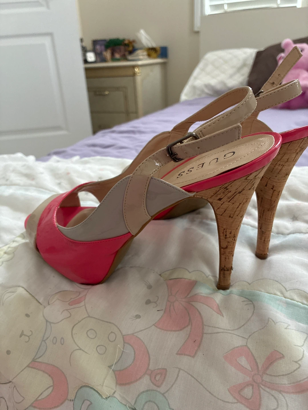 Guess Slingback Heels - Pink & Beige - photo 3