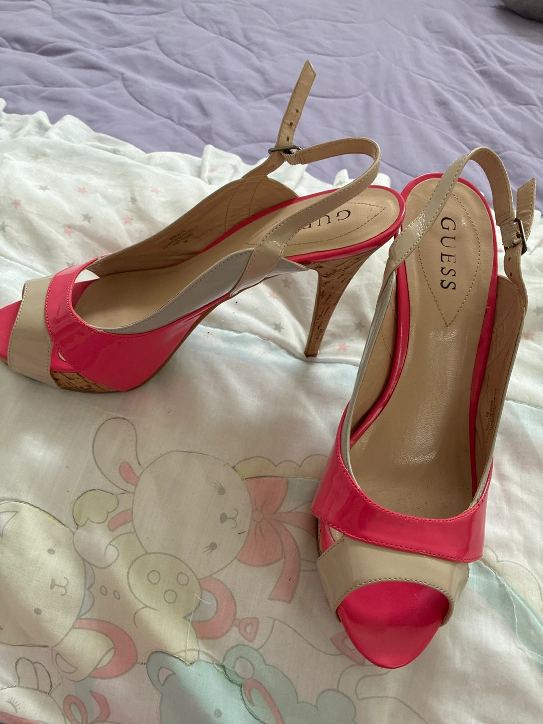 Guess Slingback Heels - Pink & Beige - photo 2