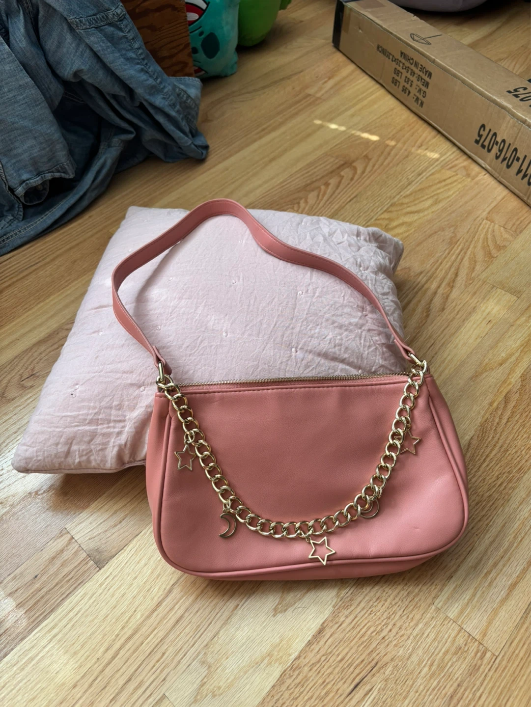 Wild Fable Pink Shoulder Bag with Star and Moon Charm