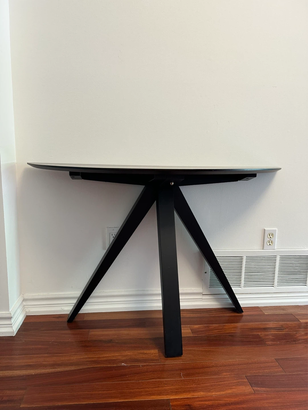 Black Half-Circle Console Table - photo 2