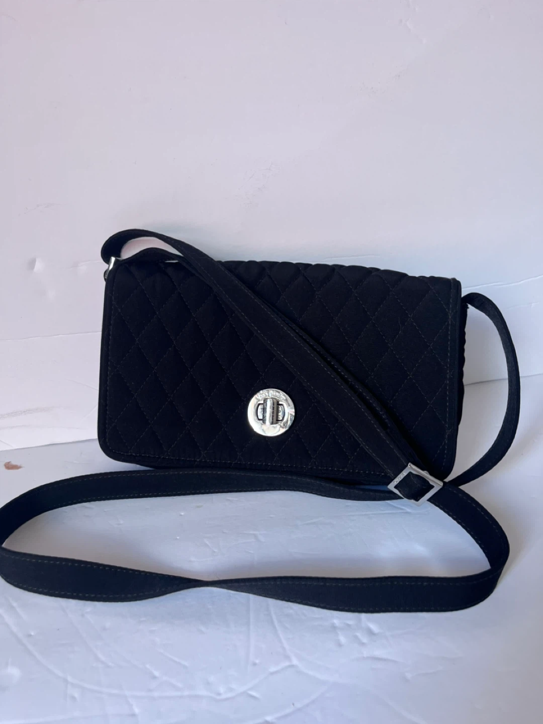 Vera Bradley Black Quilted Shoulder Bag