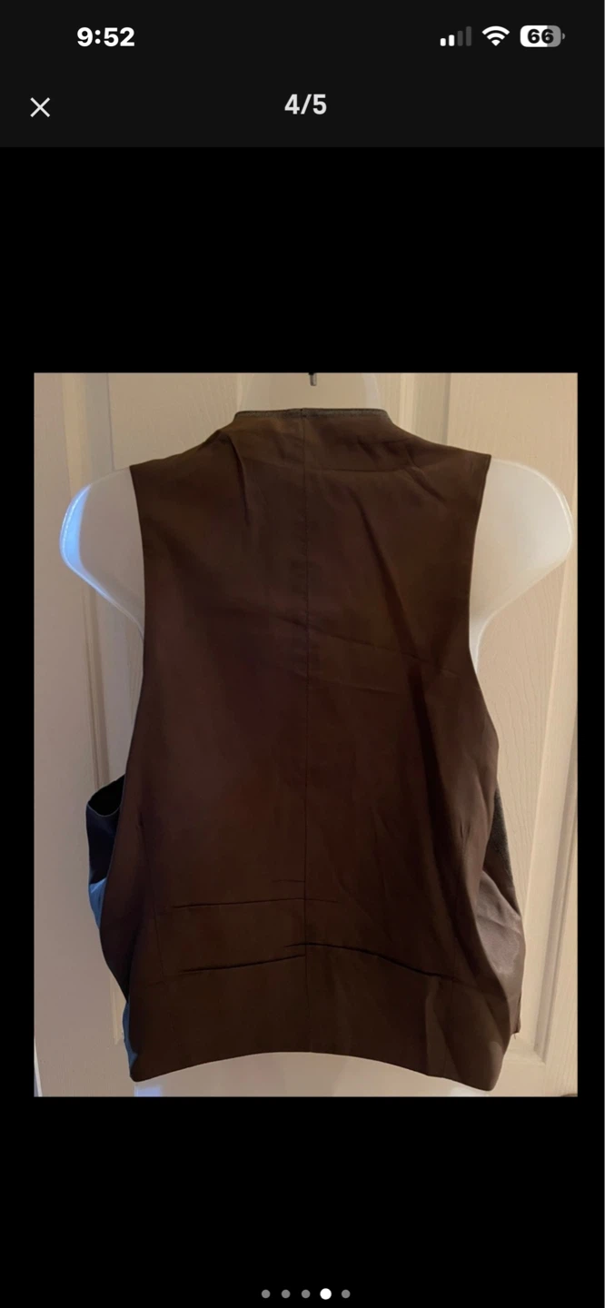 Large  Grey Pinstripe Suit Vest - photo 2