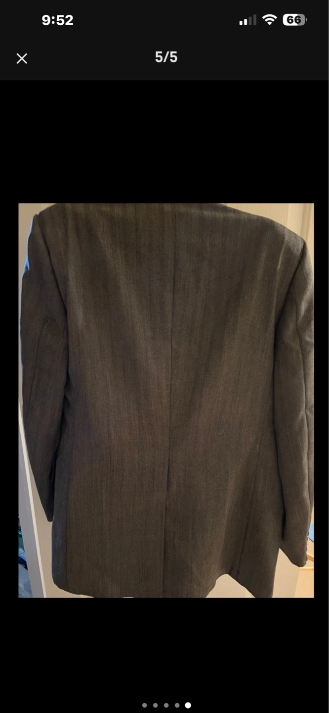 Large  Grey Pinstripe Suit Vest - photo 3
