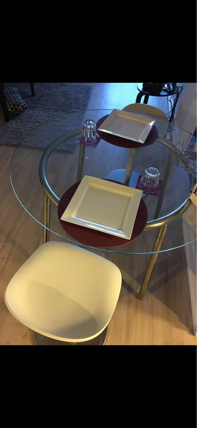 Glass Dining Table Set for Sale