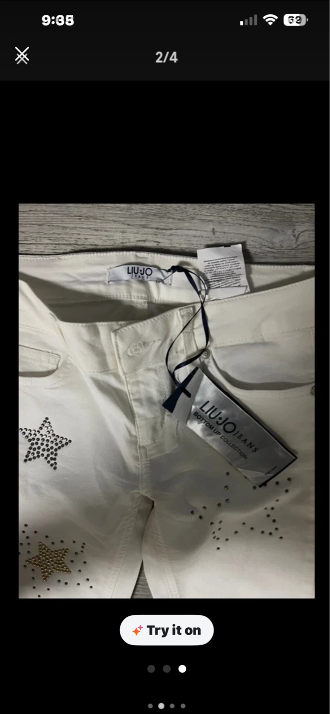 Liu Jo White Jeans with Star Embellishments - photo 3