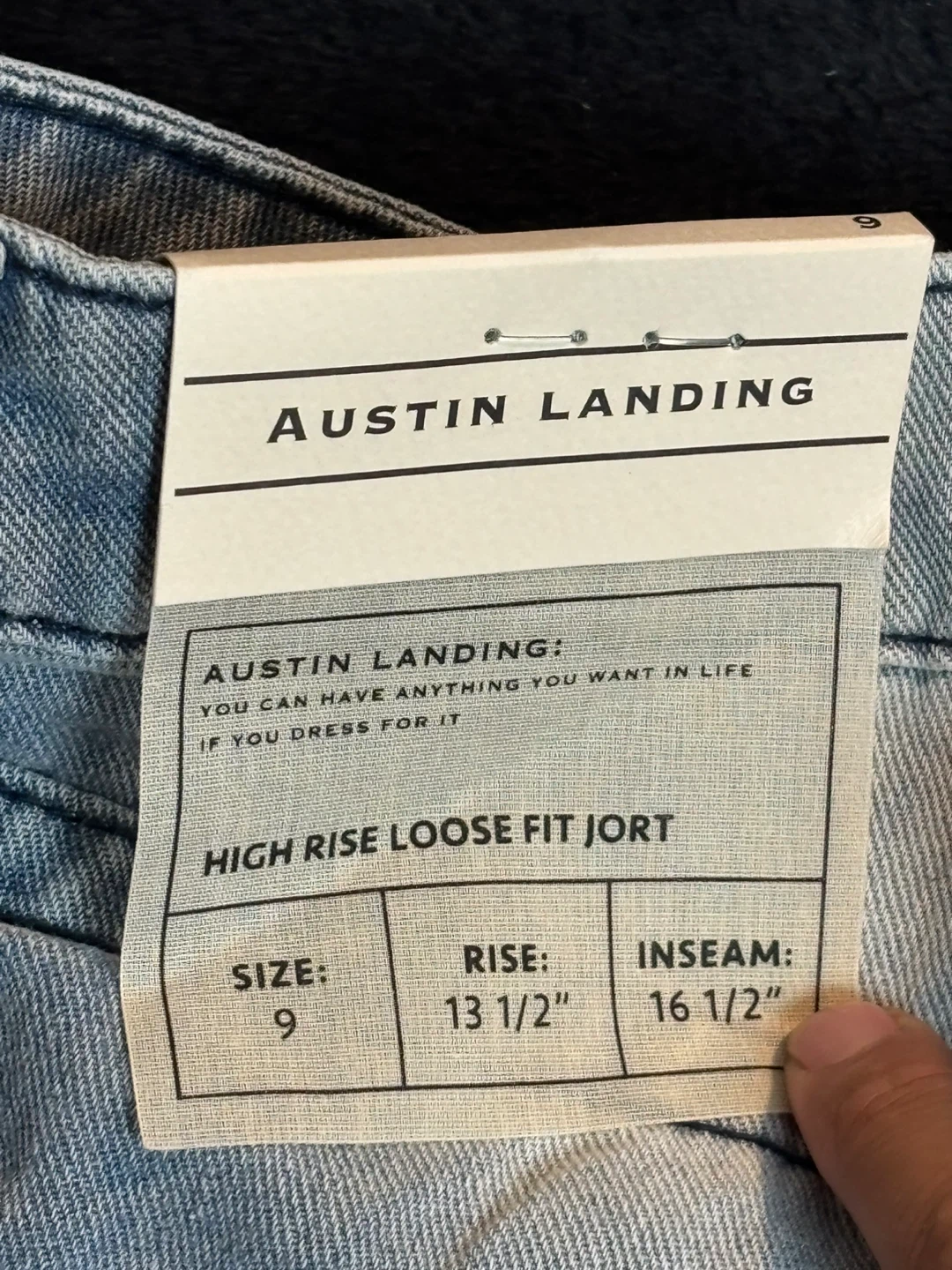 Austin Landing High Rise Loose Fit Jort Shorts Size 9 - photo 4
