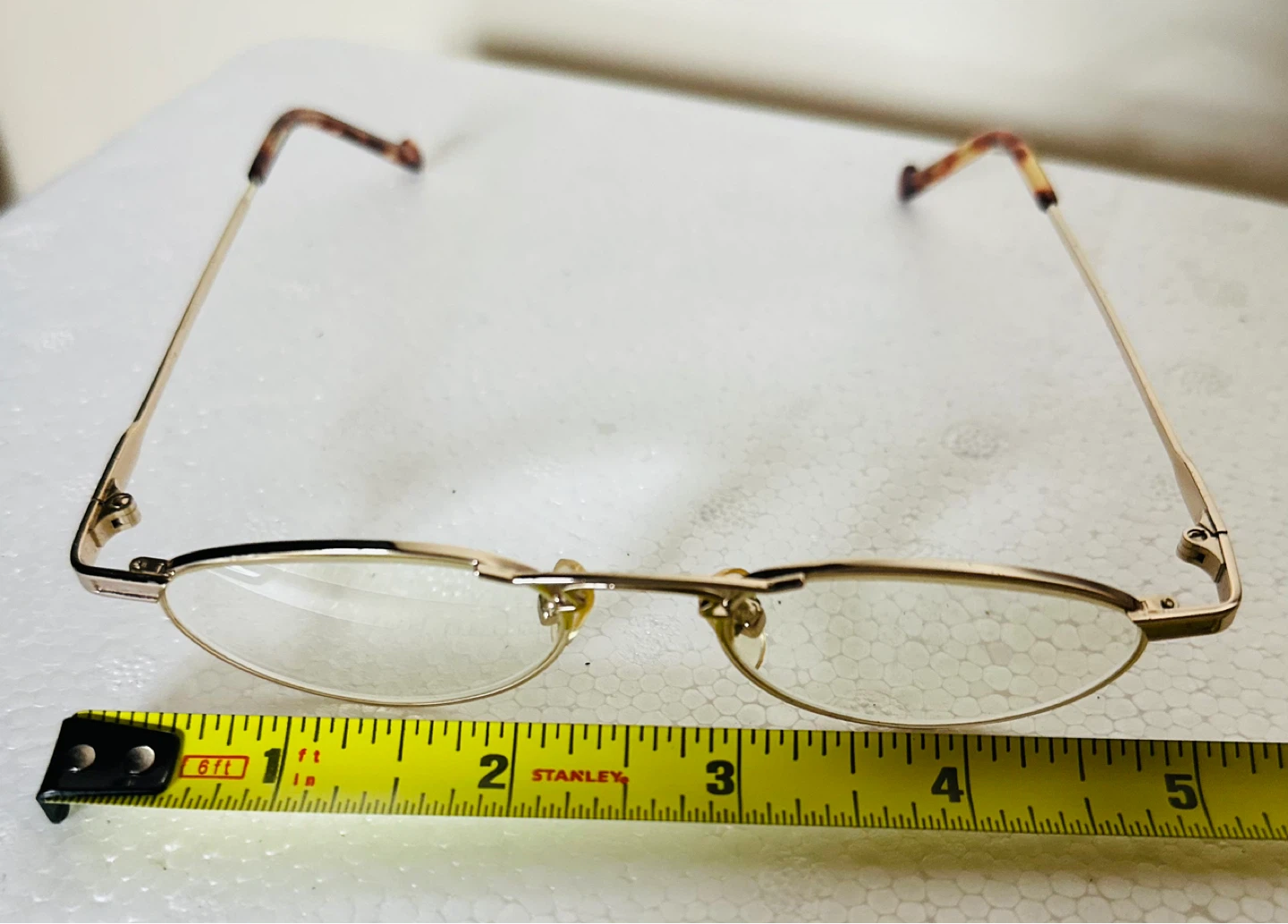 Gold Tone Oval Eyeglasses