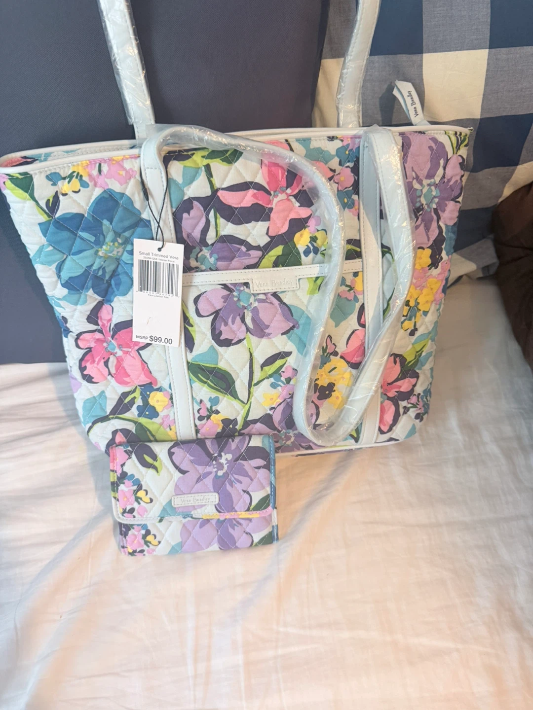 Vera Bradley Tote Bag and Wallet Set
