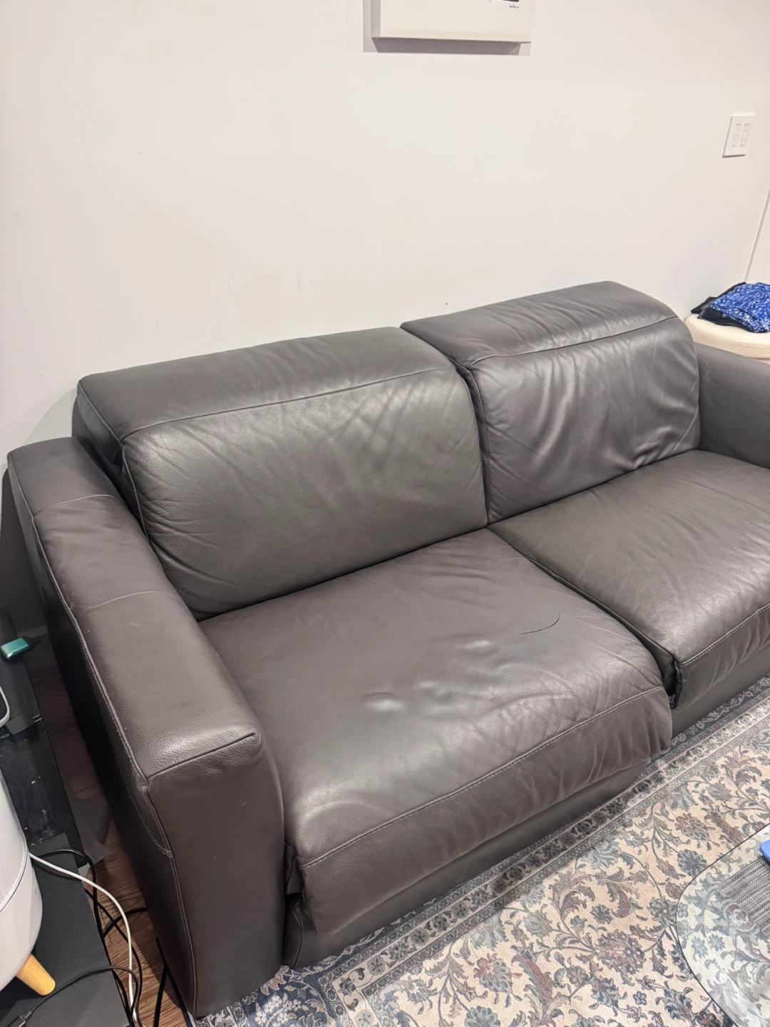 Grey 100% Leather Sofa and Loveseat Set!! - photo 3