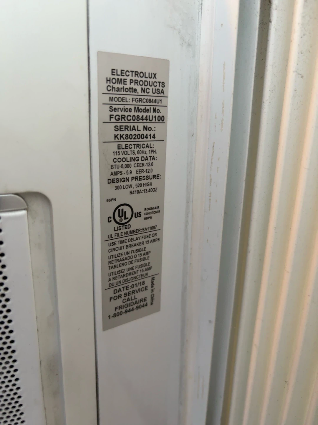 Frigidaire Gallery 8,000 BTU window air conditioner - photo 2