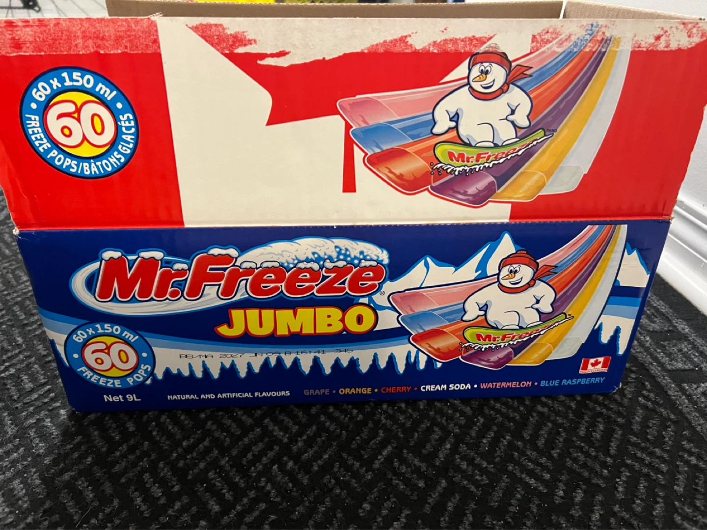Mr.Freeze Jumbo Freeze Pops (60 count)