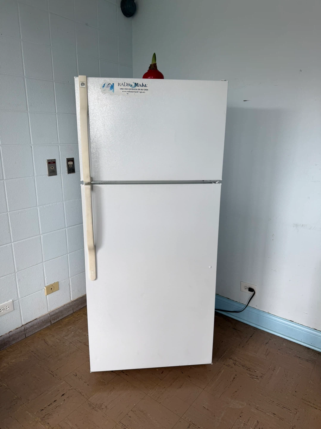 White GE Refrigerator