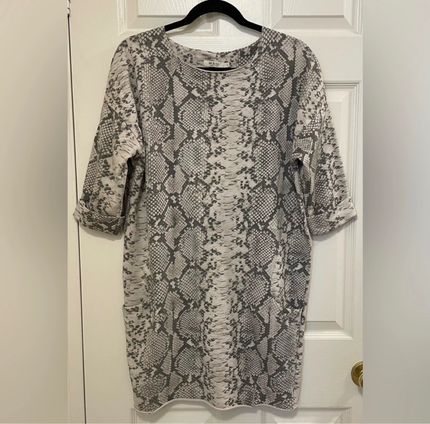 WI & CO Snake Print Dress - Size S