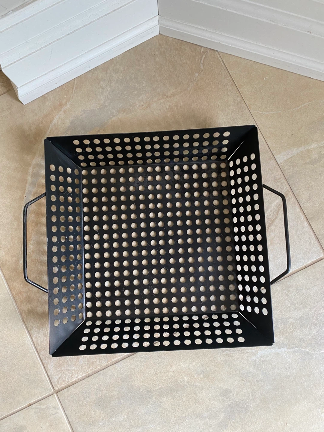 Black Metal BBQ Grill Basket - photo 3